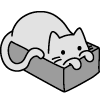 Image de chat dans sa litière