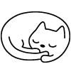 Image de chat qui dort profondément